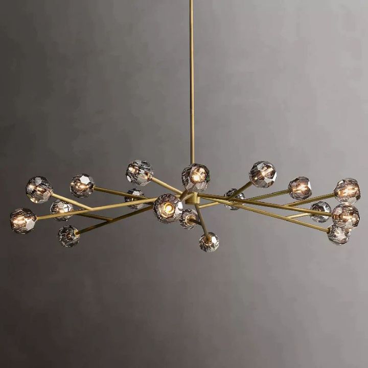 Boule De Cristal Glass Round Chandelier 72"