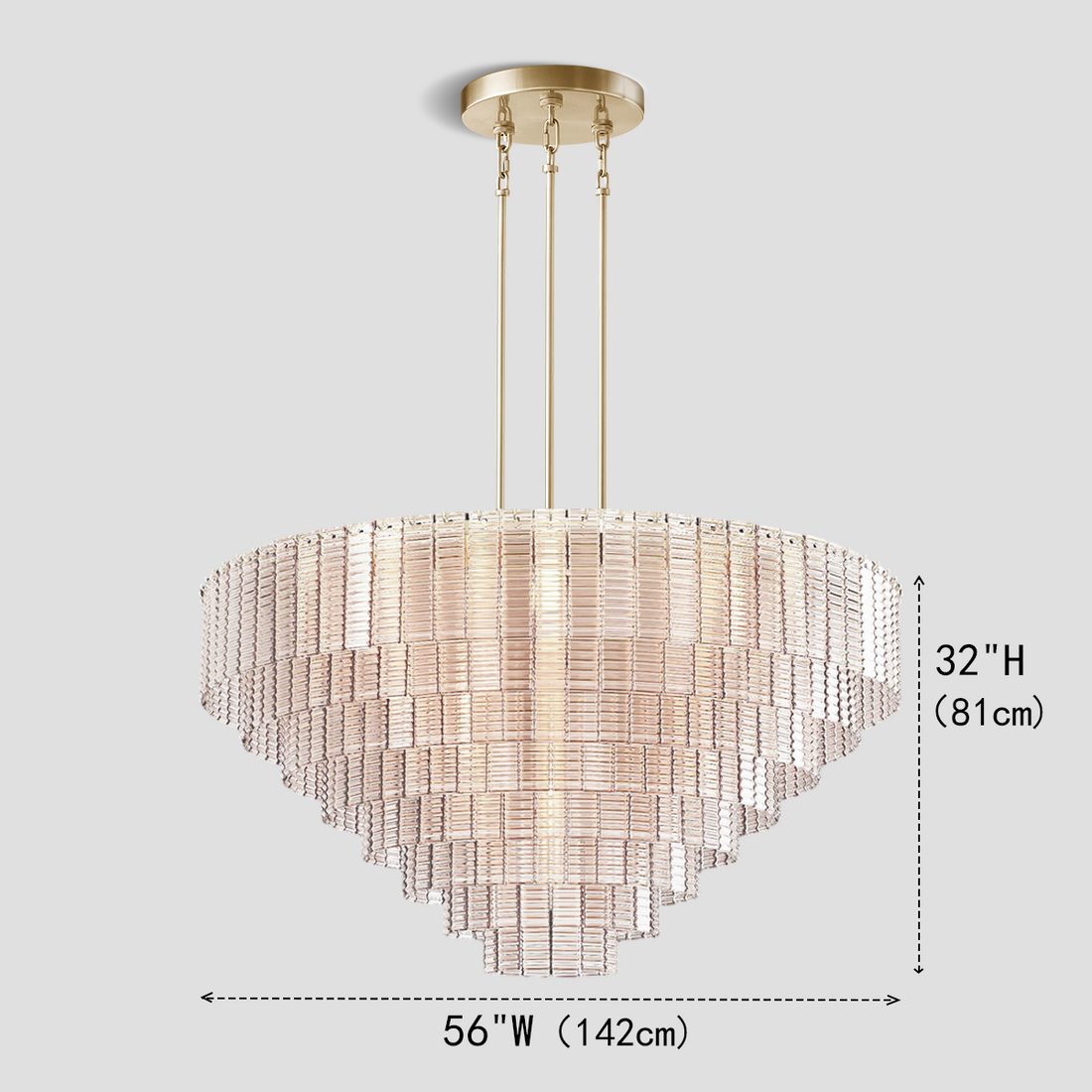 Guts Round Glass Tile Chandelier