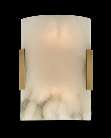 Alabaster Curved Wall Sconce