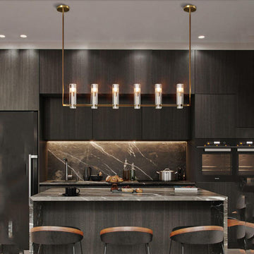 Olivia Cono Linear Chandelier for Dining Room