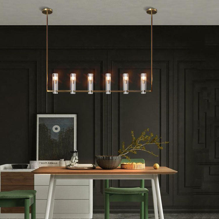 Olivia Cono Linear Chandelier for Dining Room