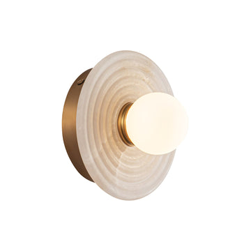 Dahlia Single Alabaster Wall Sconce