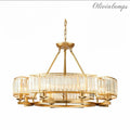 Decorative 8-Light Crystal Ceiling Chandelier D31.5