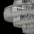 Decorative Living Room Ring Crystal Chandelier Chrome Ceiling Lighting Fixture For Bedroom