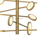 Domani Modern Brass Chandelier - (Antique Brass Finish | Alabaster)