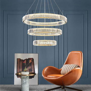 Olivia Doro Crystal Round Chandelier