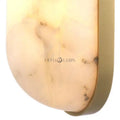 Brass and White Alabaster Wall Light