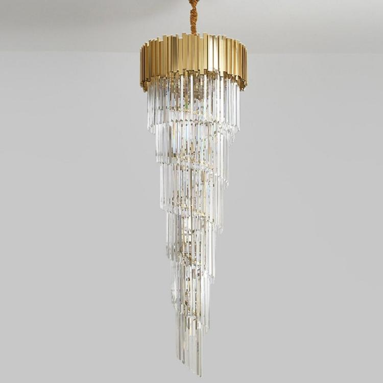 Olivia Elian Gillani 2-Story Crystal Chandelier