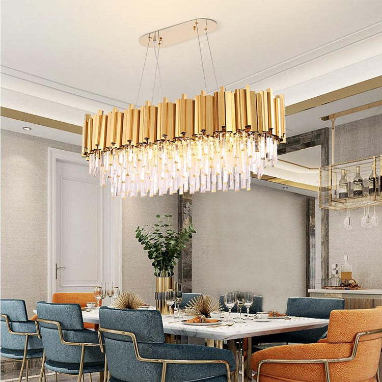 Olivia Elian Oval Crystal Chandelier