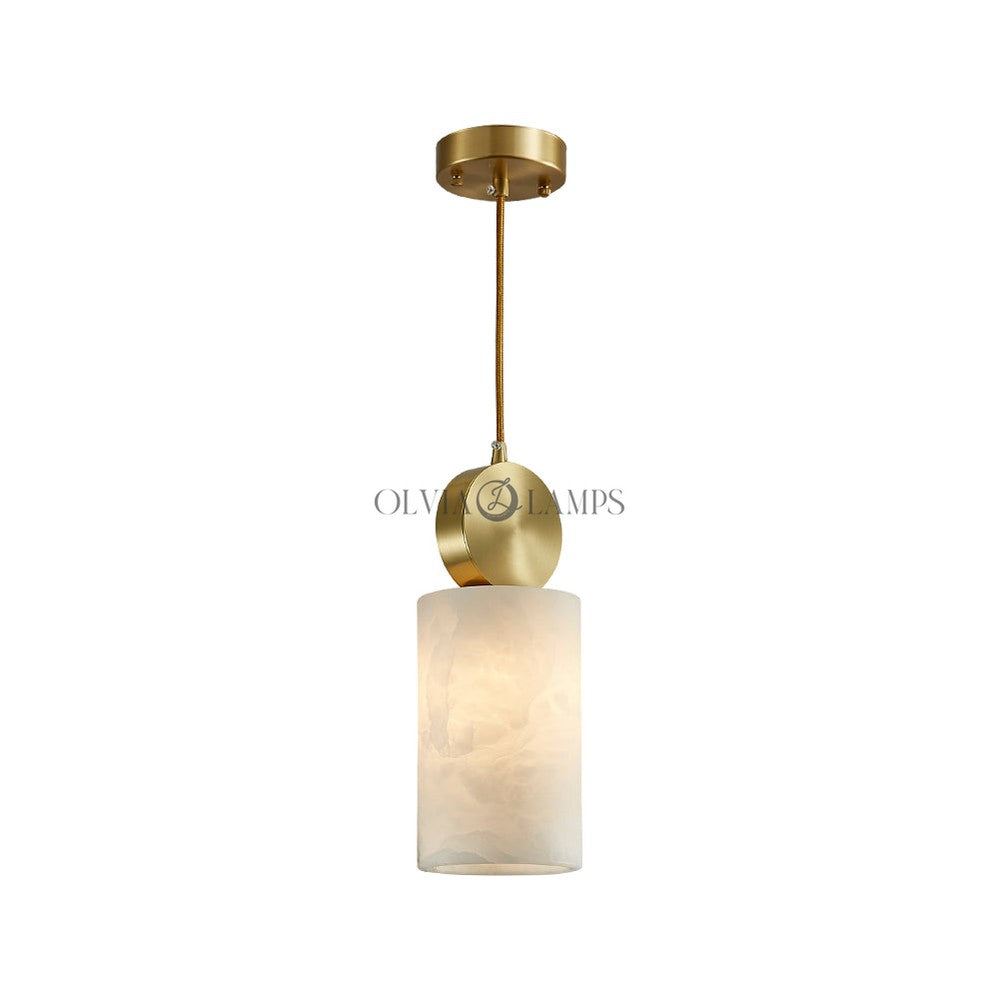 Etruscan alabaster Pendant Light