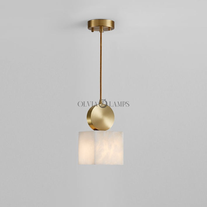 Etruscan alabaster Pendant Light