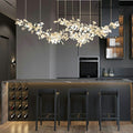 Extra Large Ceramics Twig Chandelier Iron Tree Branch Pendant Light For Big Living/ Dining Room