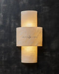 Half Cylinder Alabaster Wall Sconces