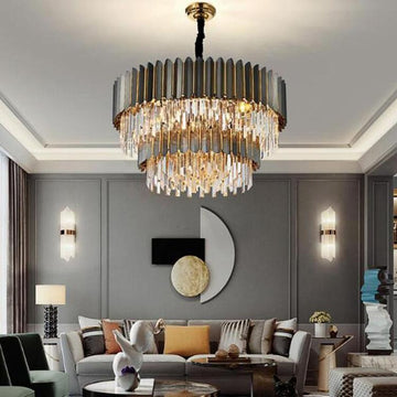 Olivia Flavian Double Tier Crystal Chandelier