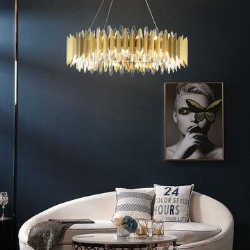 Olivia Flavian Halo Crystal Chandelier