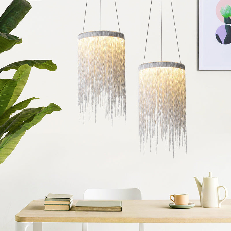 Olivia Flynn Aluminum Chain Tassel Pendant Light