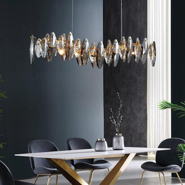 Olivia Flor Linear Chandelier for Dining Room