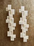 Pair Of Long Wall Sconces in Alabaster