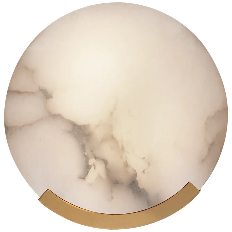 Theseus Alabaster Round Wall Sconce