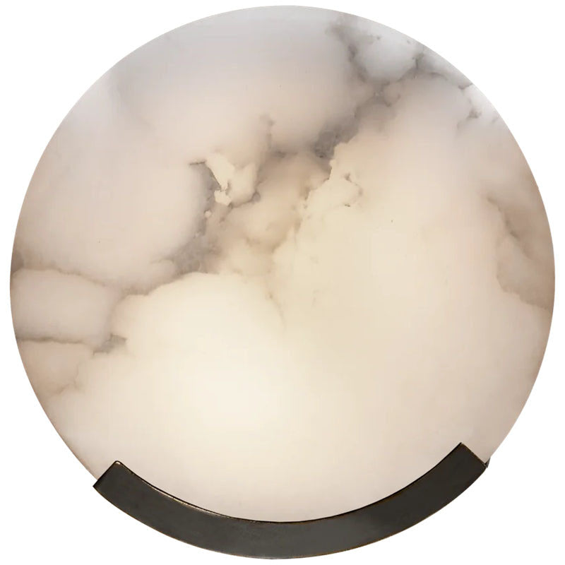 Theseus Alabaster Round Wall Sconce