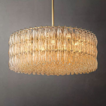 Galaxy Clear Glass Round Chandelier 47"