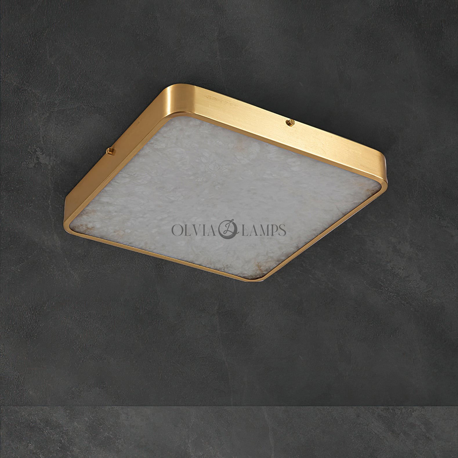 Geometric Alabaster Recessed Ceiling Light