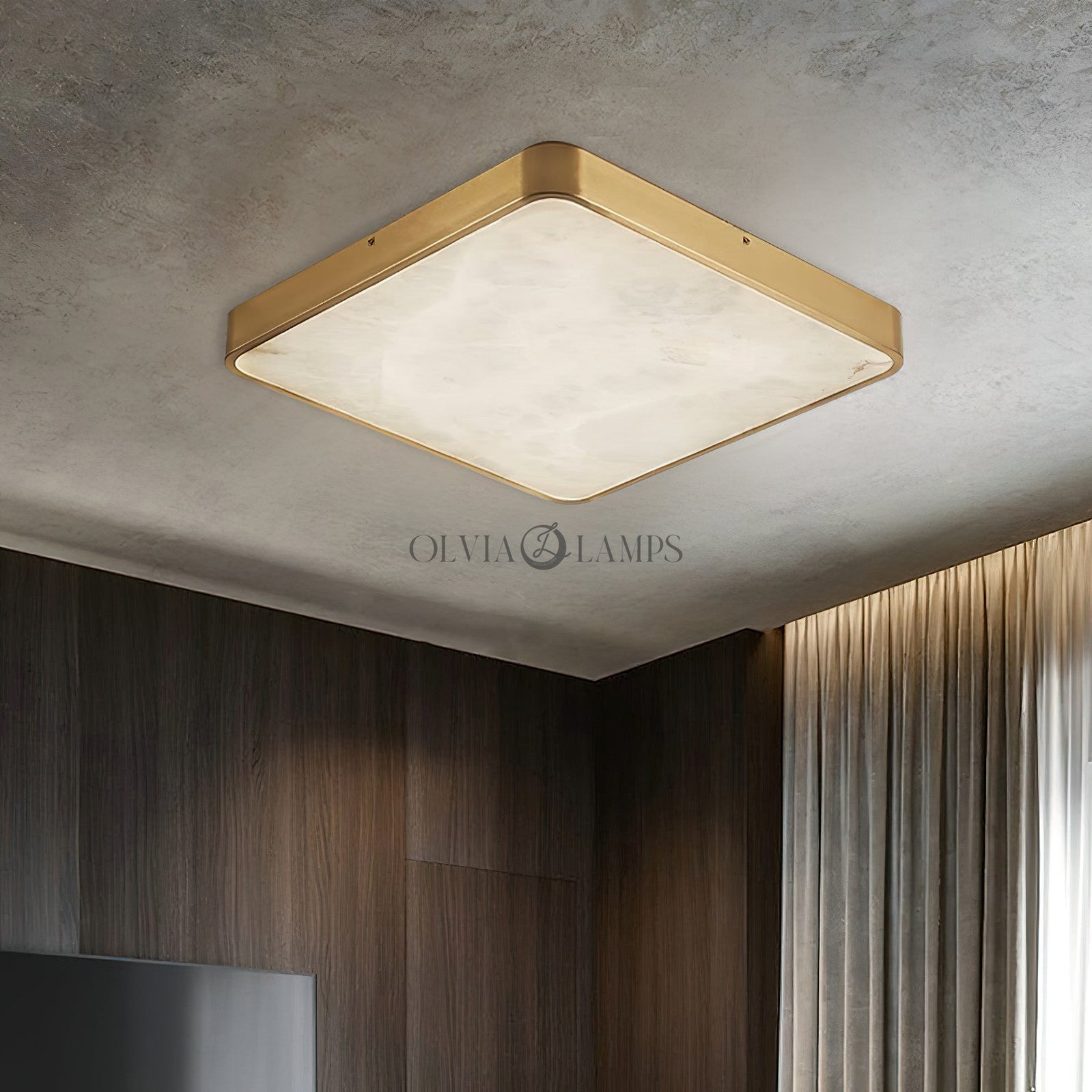 Geometric Alabaster Recessed Ceiling Light