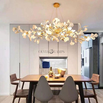 Ginkgo C Branch Chandelier