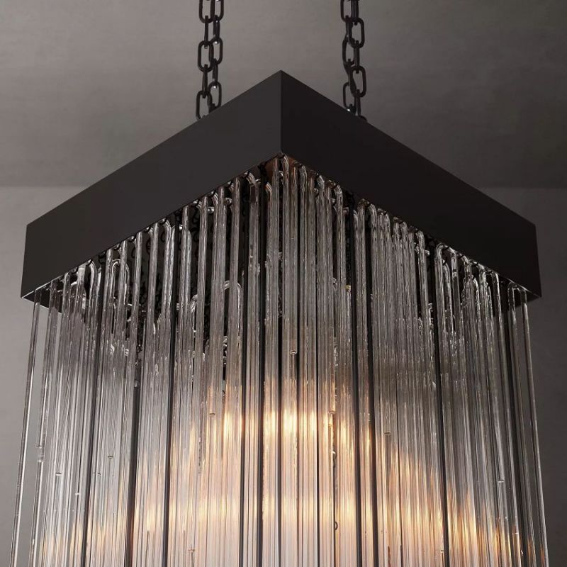 Cascada Blown Glass Square Chandelier 30" chandeliers for dining room,chandeliers for stairways,chandeliers for foyer,chandeliers for bedrooms,chandeliers for kitchen,chandeliers for living room Rbrights   