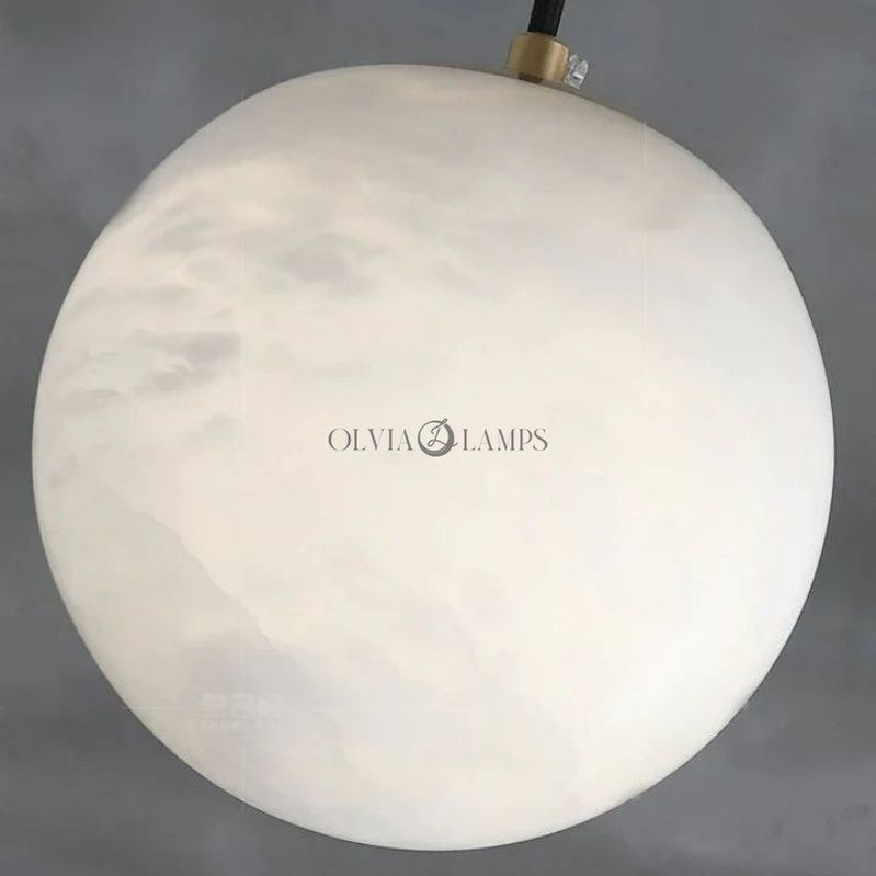 Alabaster Spherical Pendant Light