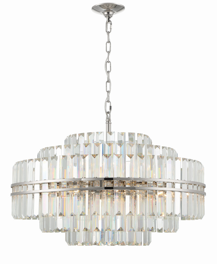 Hayer Round Crystal 16 Light Chandelier