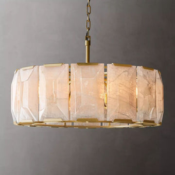 Olivia Harlew Calcite Round Chandelier 31"