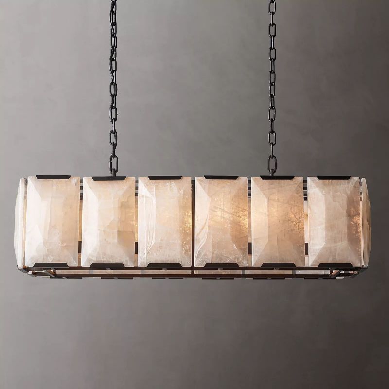 Olivia Harlew Calcite Rectangular Chandelier 42"