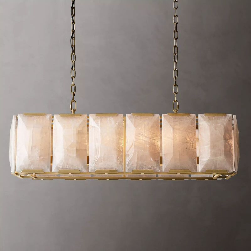 Olivia Harlew Calcite Rectangular Chandelier 42"