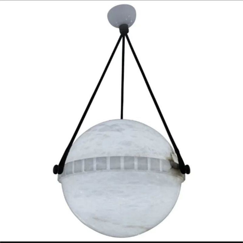 Olivia Alabaster Globe Pendant Light 10"D 20"D