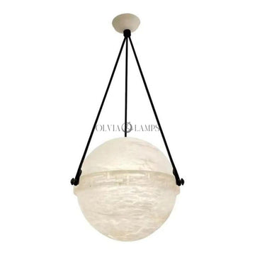 Alabaster Anne Globe Pendant Light 10"D 20"D