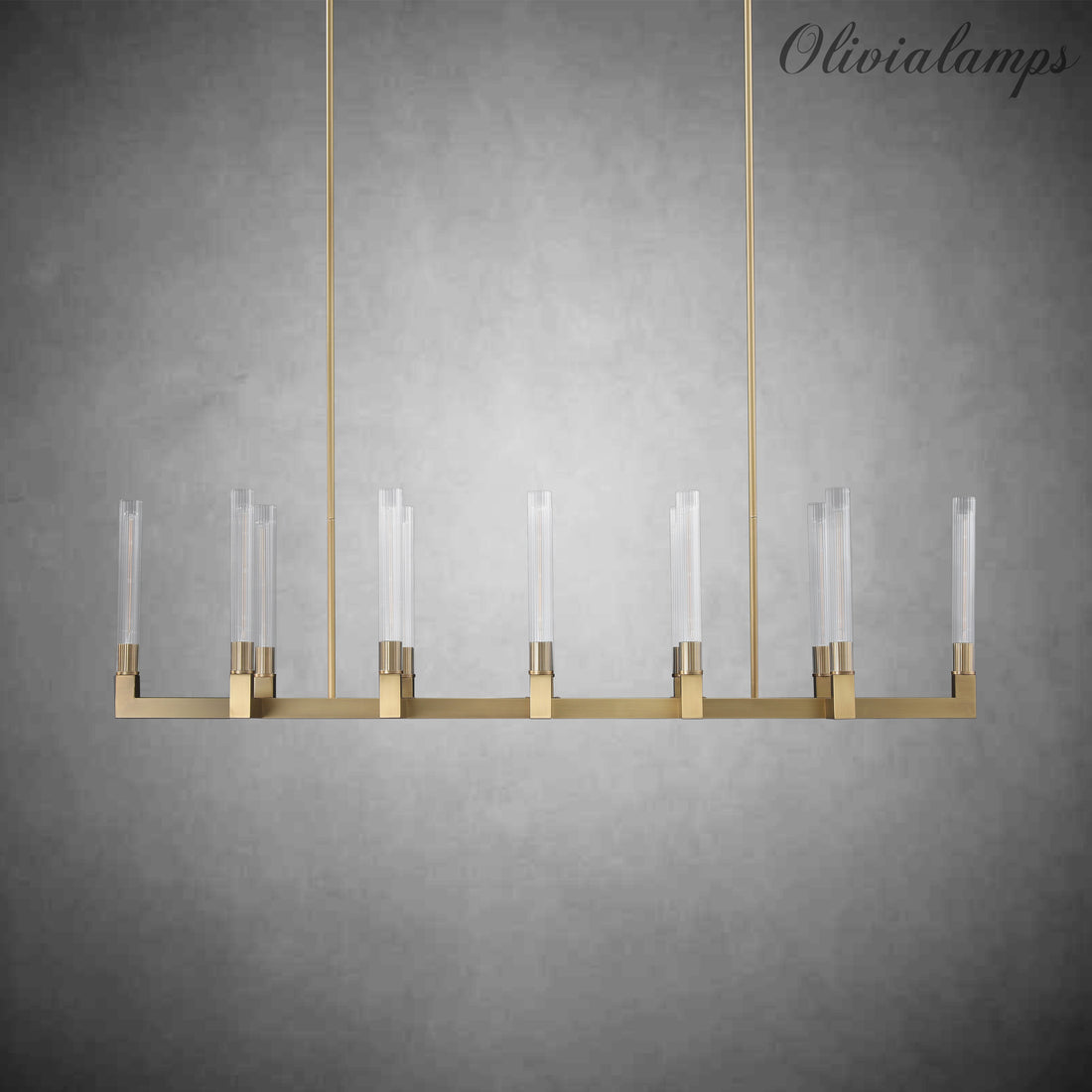 Cannel Linear Chandelier 54''66"