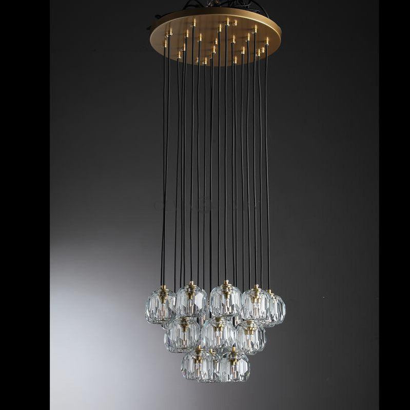 Bille De Crystal Cluster Round Chandelier 14''19''24''30''40"