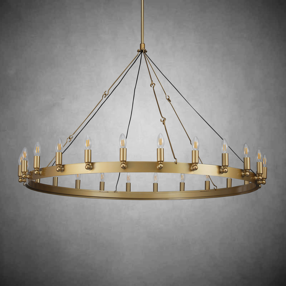 Camina Vintage Filament Round Chandelier26''D 38''D 50''D 63''D 73''D