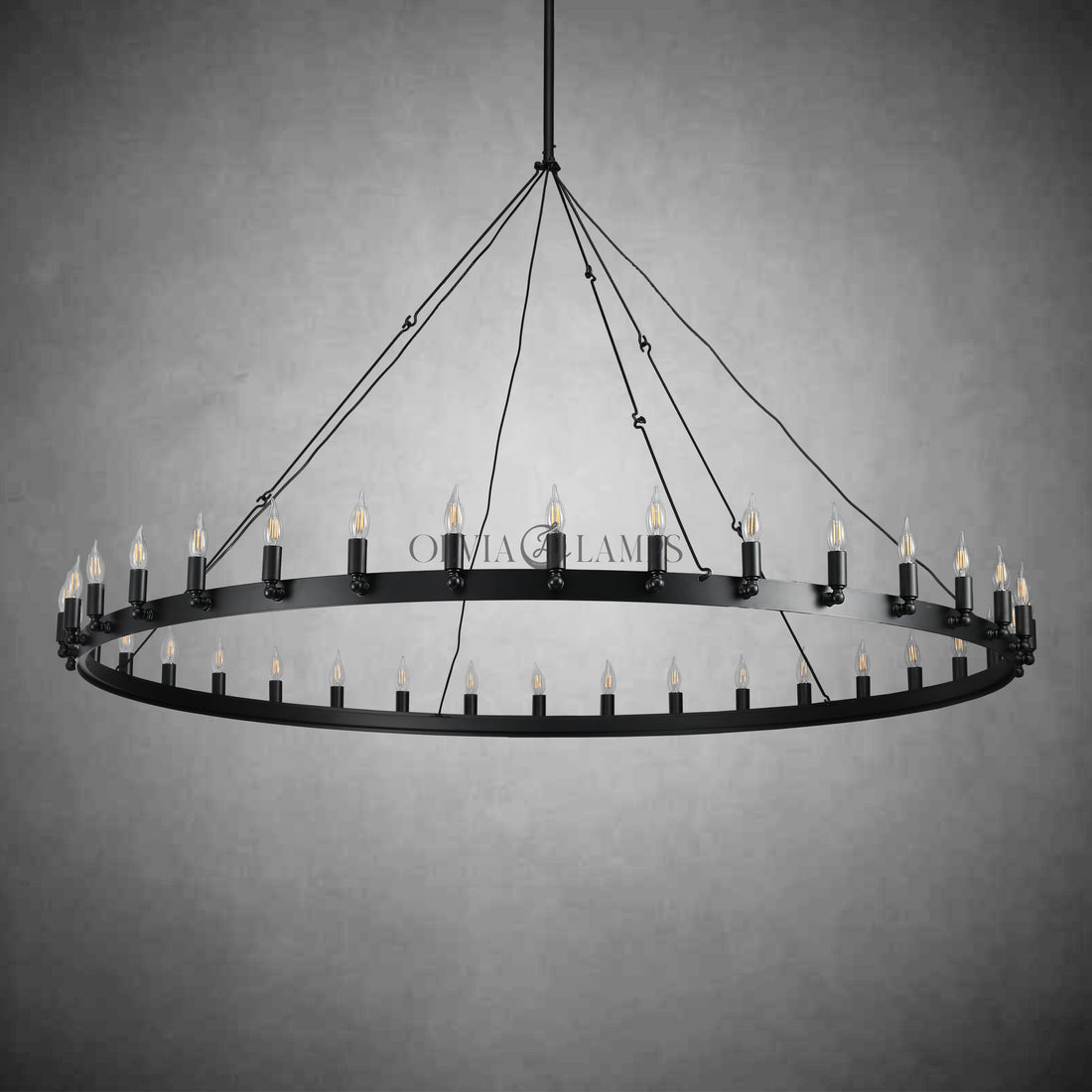 Camina Vintage Filament Round Chandelier26''D 38''D 50''D 63''D 73''D