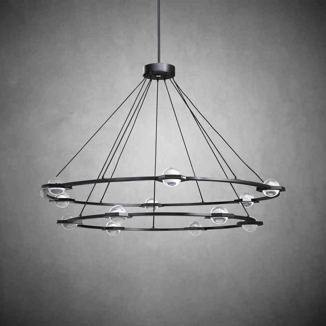 Eclatamt 2-Tier Round Chandelier 48'' 60"