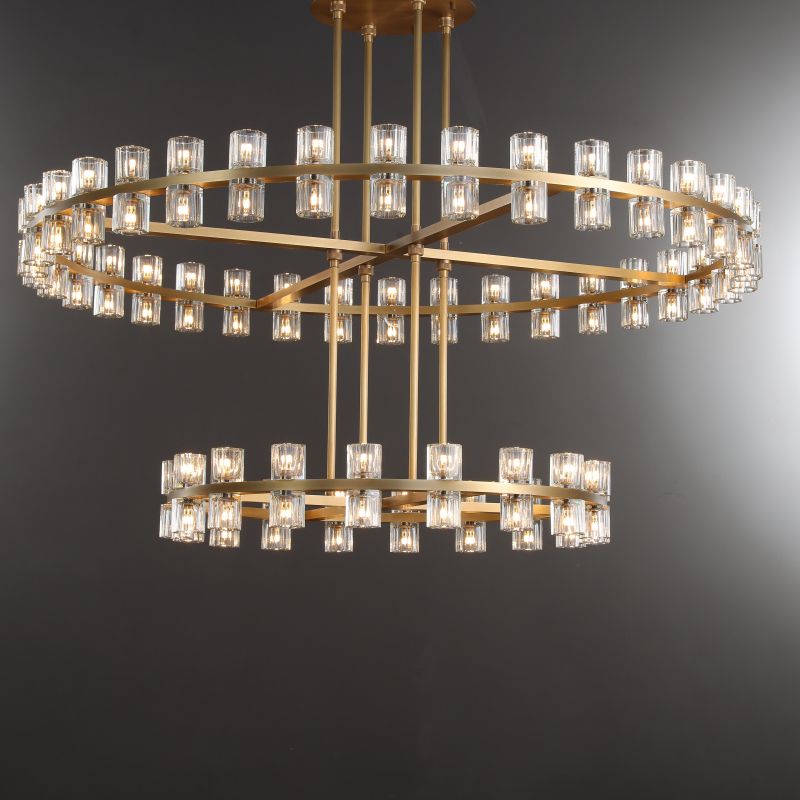 Arcachen Crystal 2-Tier Round Chandelier 60“