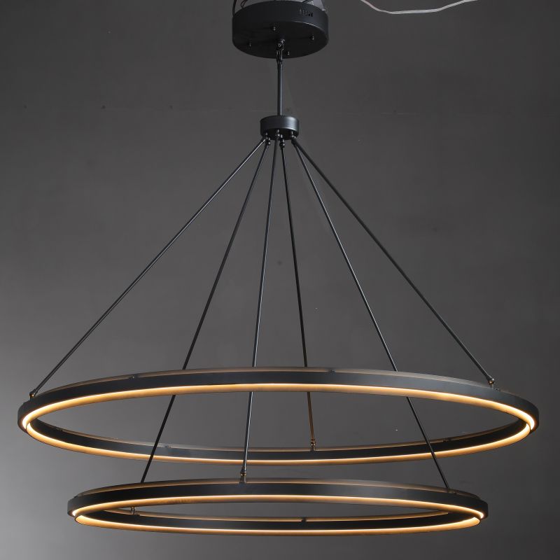 Peral 2-Tier Round Chandelier 60"