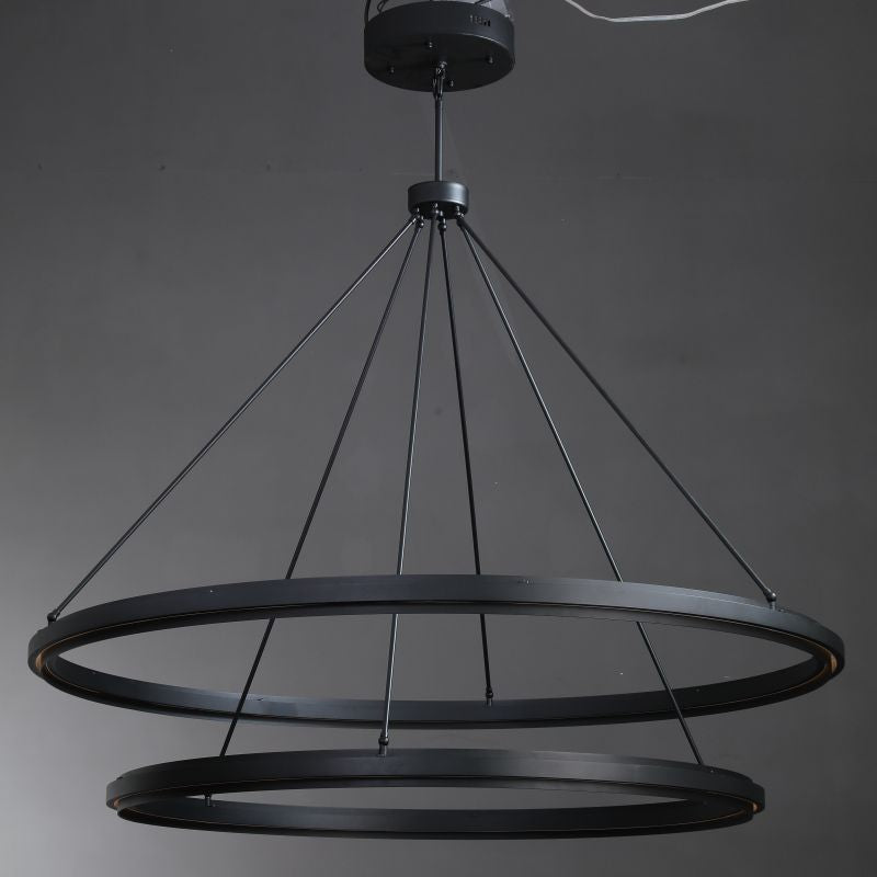 Peral 2-Tier Round Chandelier 60"