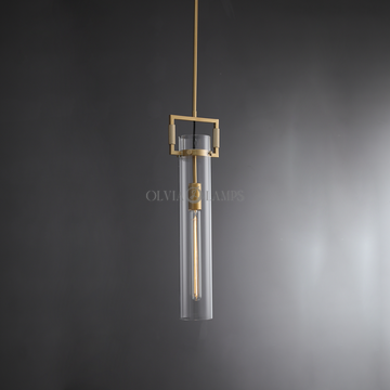 Machine Glass Cylinder Pendant 12''22''