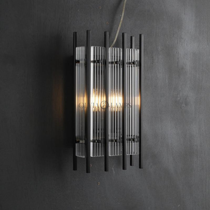 Sun Glass Rectangular Wall Sconce