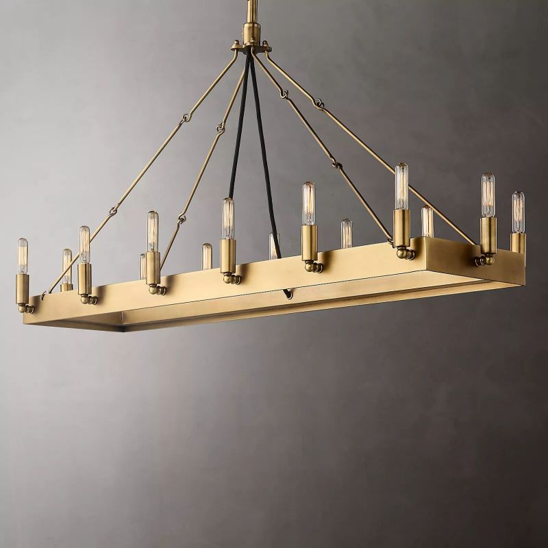 Camino Vintage Filament Rectangular Chandelier - thebelacan