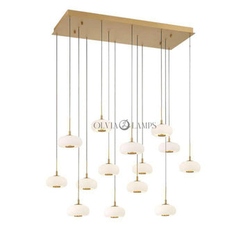 Lanterns 14 Light Rectangular LED Chanderlier