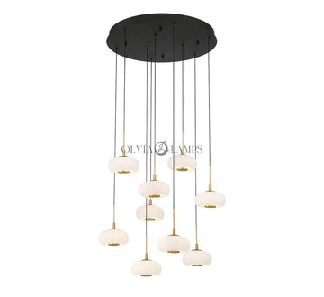 Lanterns 9 Light Round LED Chanderlier