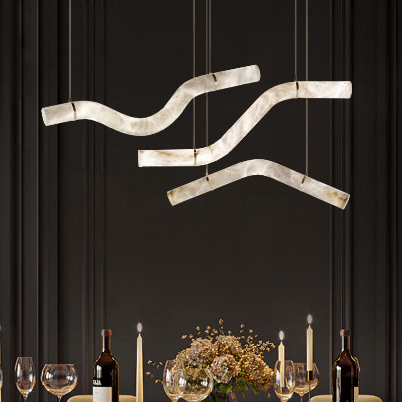 Olivia Alabaster Curved Chandelier